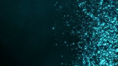 Neon tozları bulut şeklinde. Küçük parlak renkli parçacıklar yavaş yavaş ve düzensizce sihirli bir atmosfer yaratarak havada uçmak. Ağır çekim 240 fps hızında