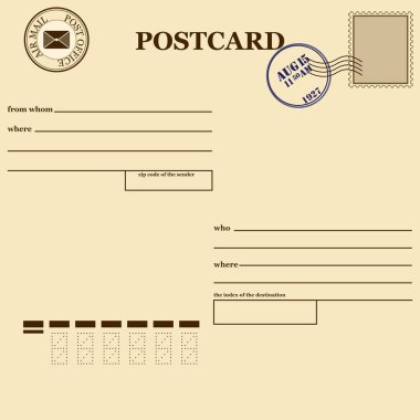 temiz kartpostal vektör
