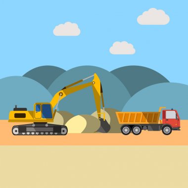 kum çukuru düz tasarım