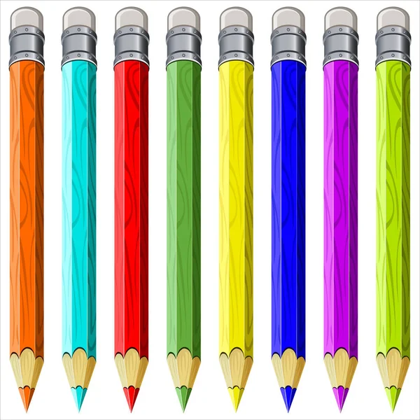 Fond de crayons de couleur — Image vectorielle