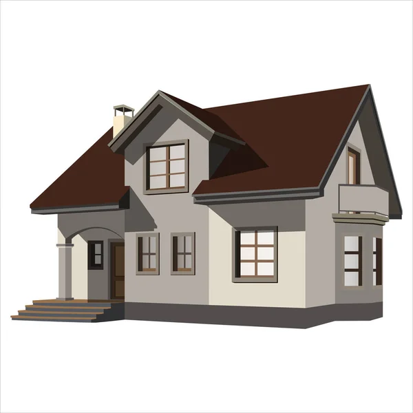 Country cottage vector — Stock Vector