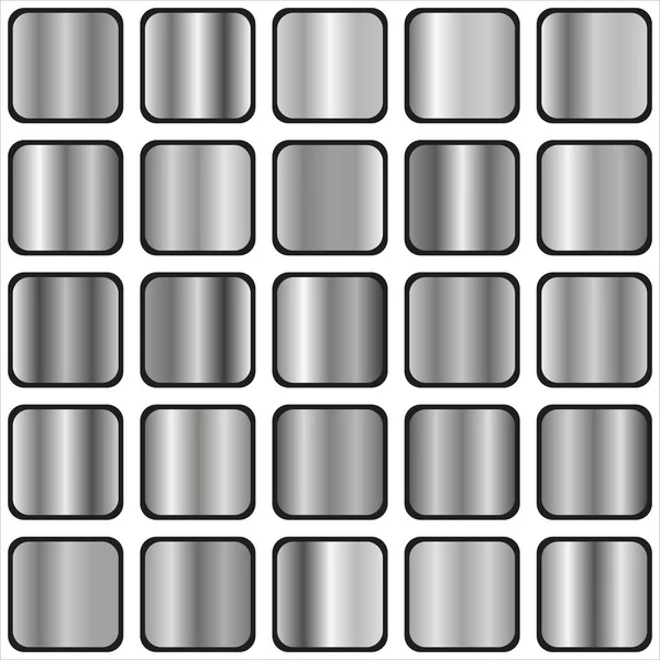 Zestaw silver gradientów — Wektor stockowy