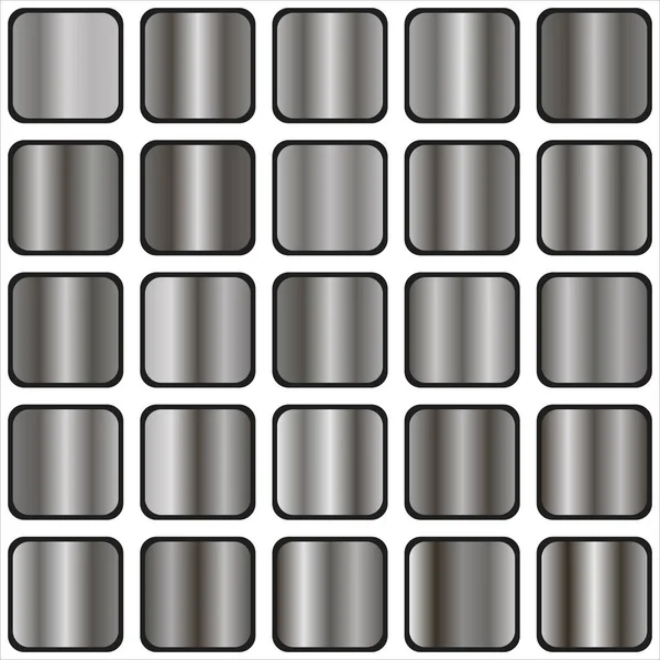 Conjunto de gradientes de prata —  Vetores de Stock