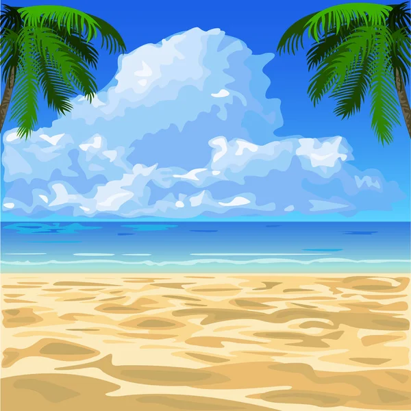 Tropický oceán beach — Stockový vektor