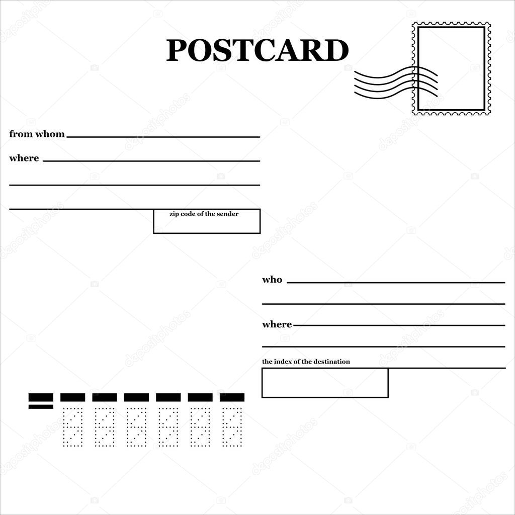 clean postcard vector
