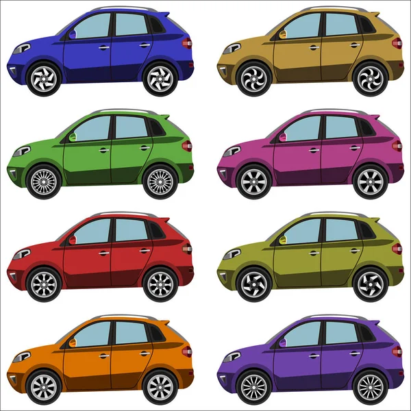 Set of cars crossovers — Stock Vector