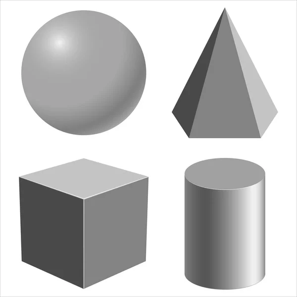 Реалістичний геометричні фігури — стоковий вектор