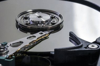 Bilgisayar sabit disk makro detay