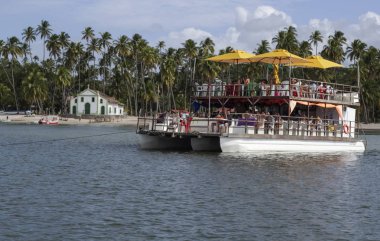Turist tekne Ipojuca şehir kuzeydoğu Brezilya