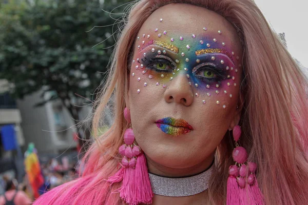 Drag Queen w parada dumy gejowskiej Sao Paulo 21 — Zdjęcie stockowe