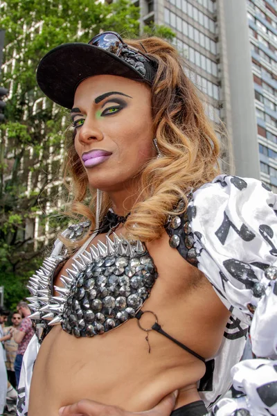 Drag Queen i Gay pride-paraden Sao Paulo 21 — Stockfoto