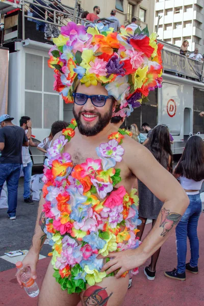 Drag Queen en desfile de orgullo gay Sao Paulo 21st — Foto de Stock