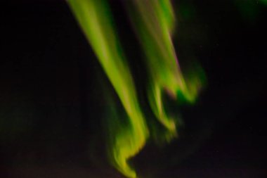 Gece gökyüzünde kuzey ışıkları.