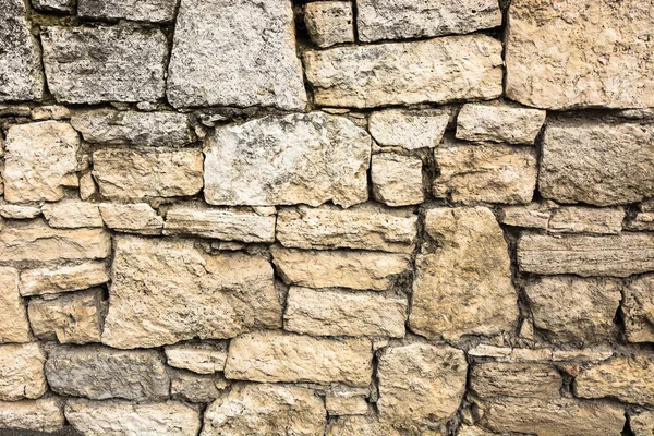 Antecedentes Una Pared Hecha Piedras Varias Formas Tamaños — Foto de Stock