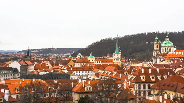 Panorama Der Stadt Prag Die Altstadt Schöne Dächer Aus Schindeln — Stockfoto