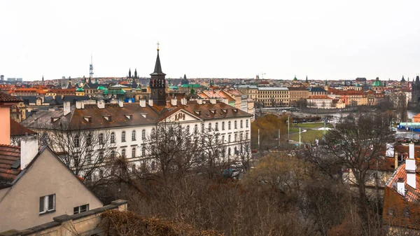 Panorama Der Stadt Prag Die Altstadt Schöne Dächer Aus Schindeln — Stockfoto