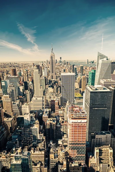 Letecký pohled na Manhattan — Stock fotografie