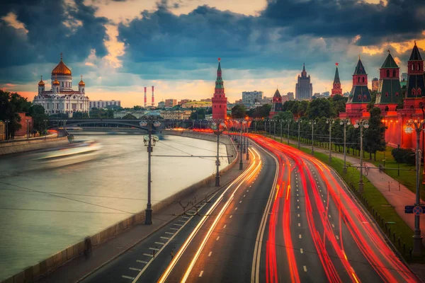 夕暮れ時にモスクワ — ストック写真