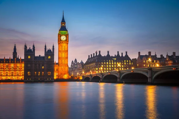 Big Ben und Westminster Bridge, London — Stockfoto