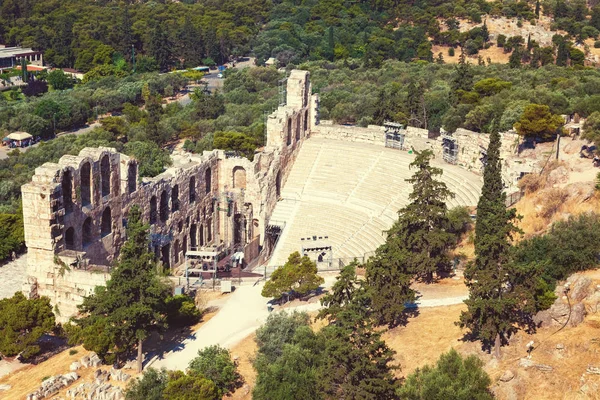 Odeon de Herodes Atticus em Acrópole de Atenas — Fotografia de Stock