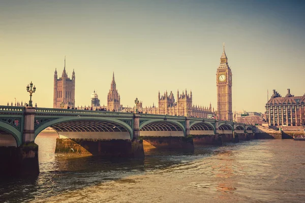 Duży ben i domy parlamentu, Londyn — Zdjęcie stockowe