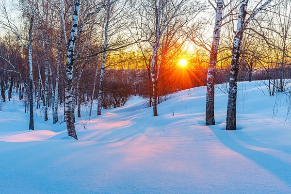 Színes téli naplemente — Stock Fotó