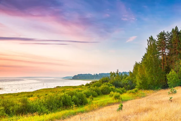 Bright sunset on a lake — Stock Image Bright sunset on a lake Royalty Free Stock Images