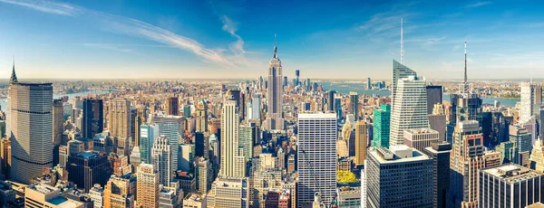 曼哈顿鸟瞰景观 — 图库照片