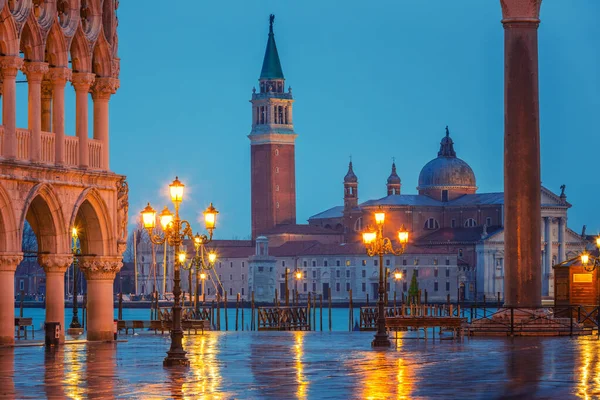 Gece Piazza San Marco, Venedik — Stok fotoğraf