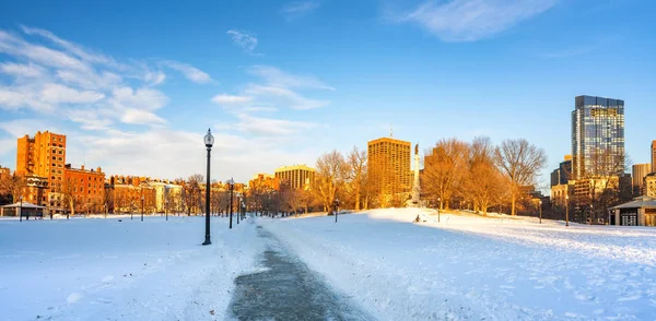 Boston común en invierno — Foto de Stock