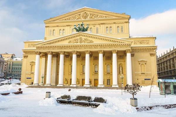 Bolsjoi Theater in Moskou in de winter — Stockfoto