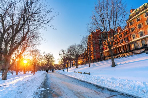 Boston común en invierno — Foto de Stock