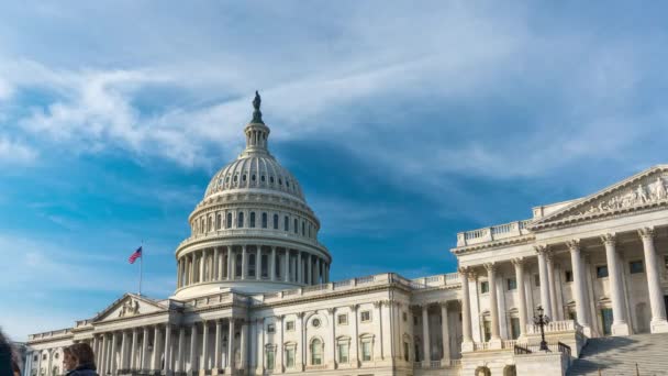 Timelapse del Capitolio de Estados Unidos en Washington DC — Vídeos de Stock