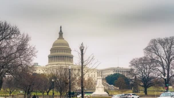 Time lapse of US Capitol in Washington DC — Stock Video