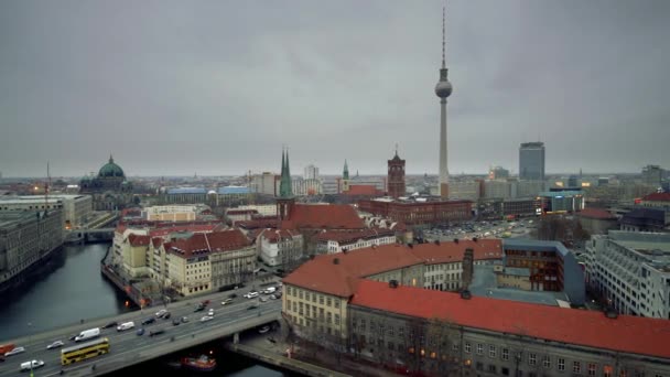 Luchtfoto Berlijn, Duitsland — Stockvideo