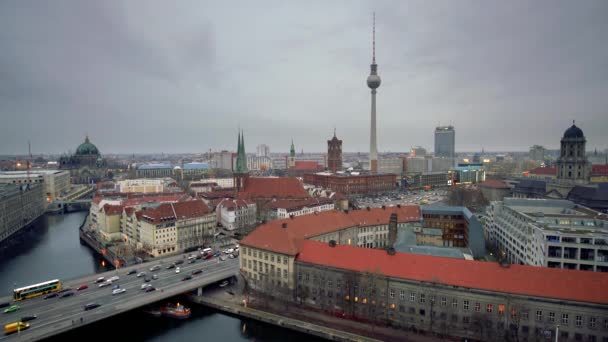 Berlin aerial view, Germany — Stock Video