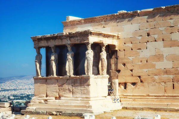 Erechtheum chrám v Aténách, Řecko — Stock fotografie