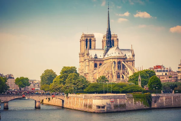 Notre dame de paris, Franciaország — Stock Fotó