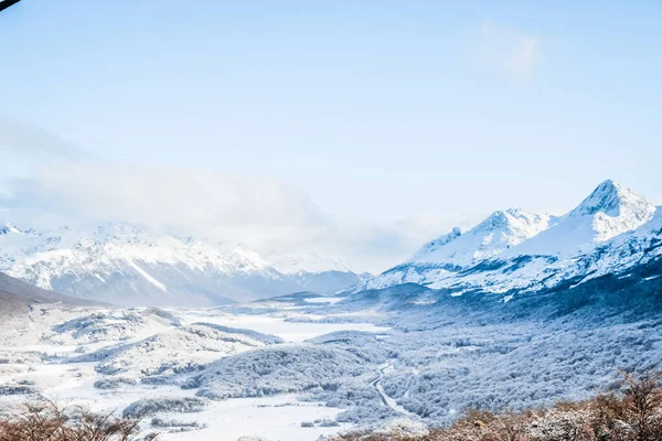 Widok Lotu Ptaka Sezon Zimowy Ushuaia — Zdjęcie stockowe