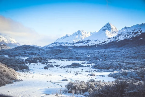 Sezon Zimowy Dolinach Ushuaia — Zdjęcie stockowe