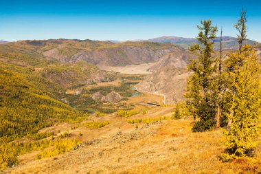 Dağda düşmek. Manzara panorama.
