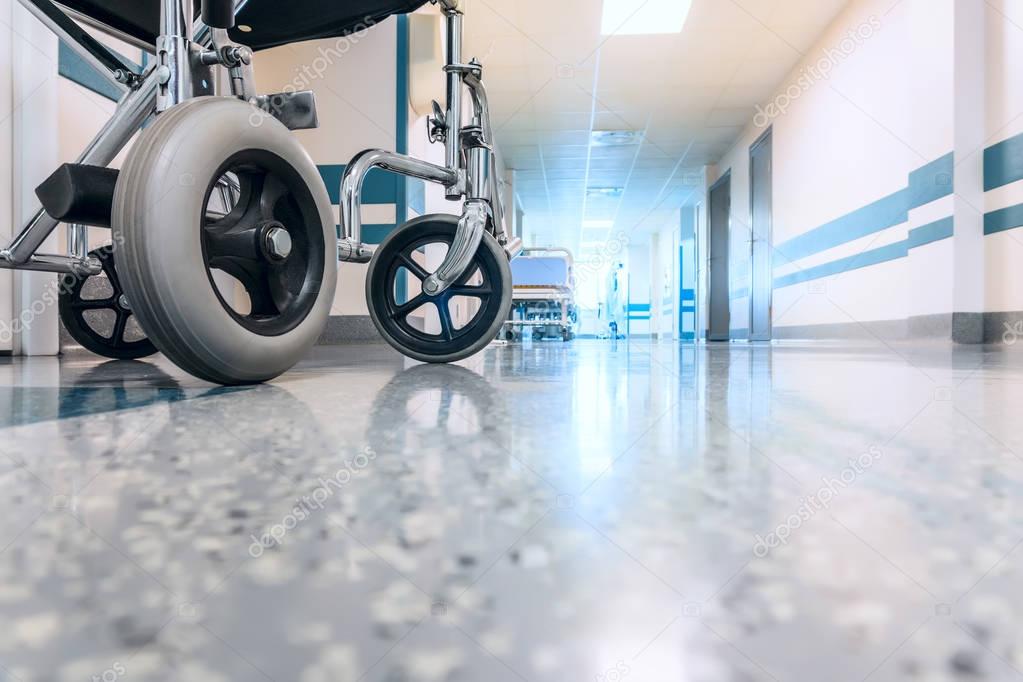 Empty Wheelchair in Hospital 