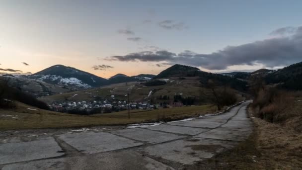 Panoramisch Uitzicht Van Avond Kleuren Landelijke — Stockvideo