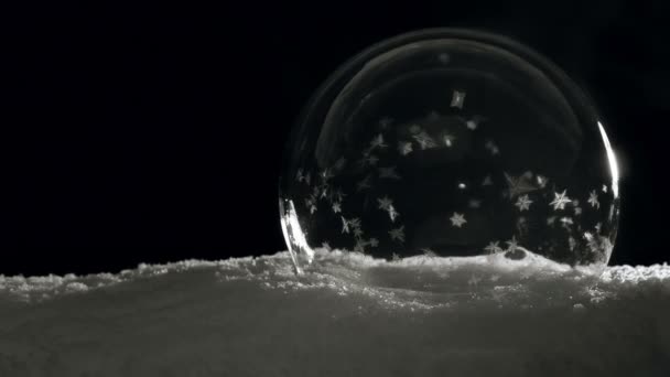 Ice Ball Freezing Slow — Stock Video