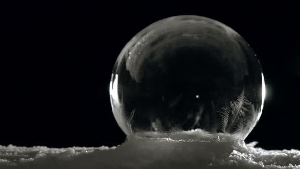 Льодовиковий Глобус Замерзає Повільно Гальмується — стокове відео