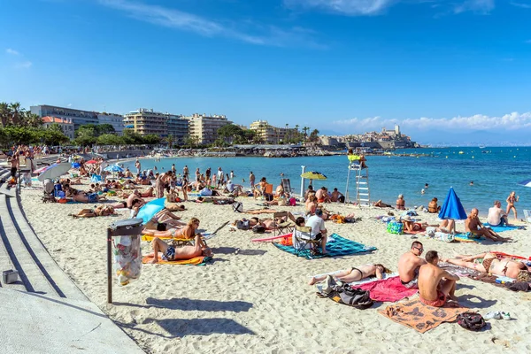 Plage du Ponteil, Antibes, Francie — Stock fotografie