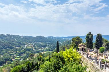 panoramik görüş Saint Paul de Vence, Fransa