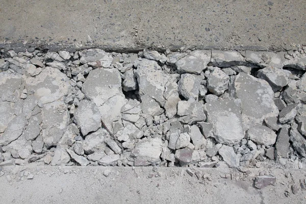 Concrete road broken — Stock Photo, Image