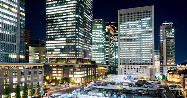 Geschäftskonzept Für Immobilien Und Unternehmensbau Panorama Moderne Stadtsilhouette Vogelperspektive Luftaufnahme — Stockfoto