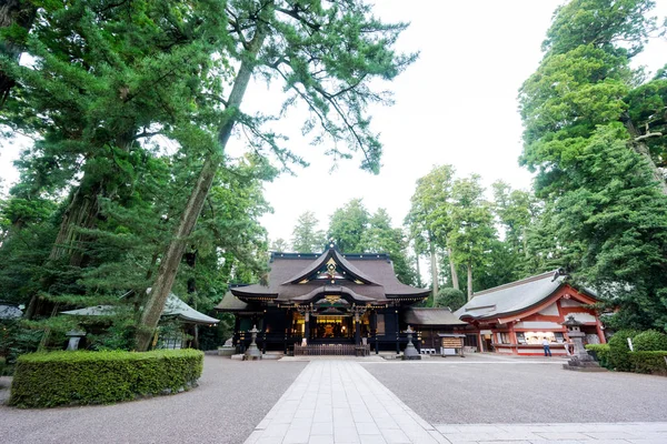 Katori jingu shrine in het groene woud. de geschiedenis cultuur erfgoed in Chiba Prefecture, Japan — Stockfoto